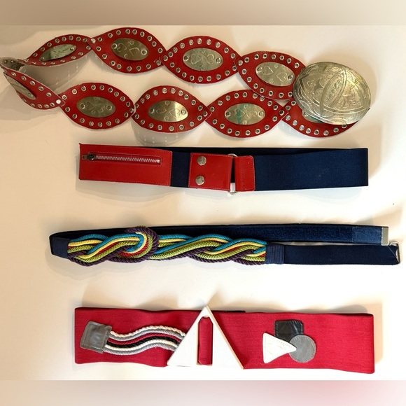 Vintage 80s elastic and plastic belt. 33-44" waist - Picture 4 of 4